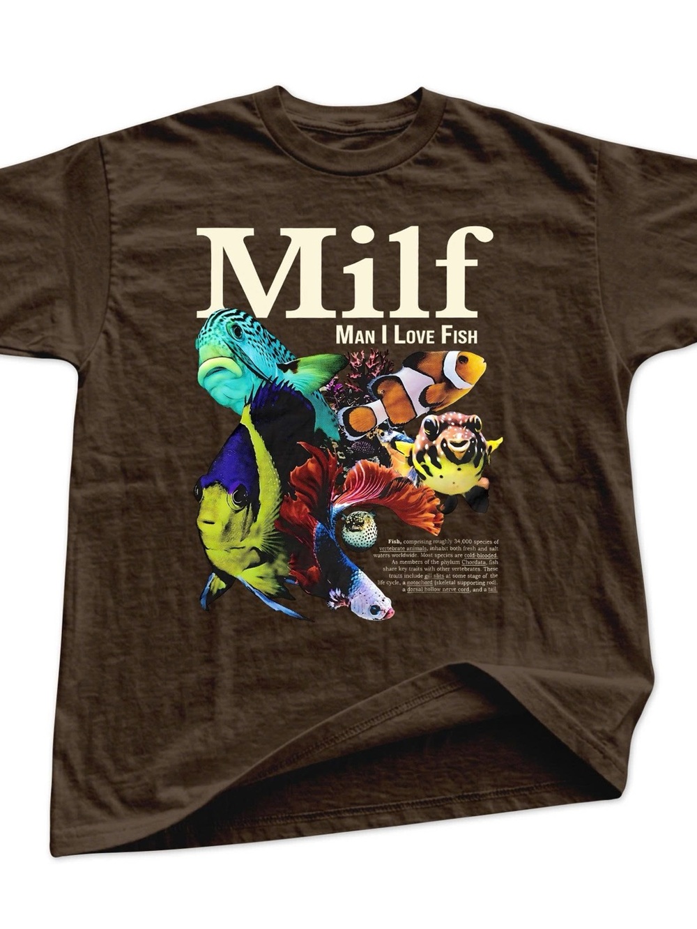 Gildan Brown MILF Man I Love Fish Graphic Tee
